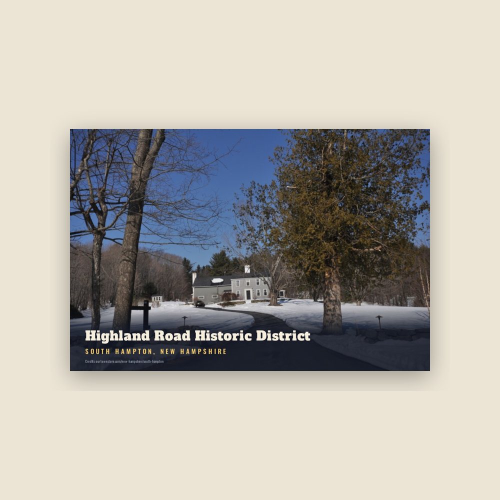 South Hampton Highland Road Historic District Postcard