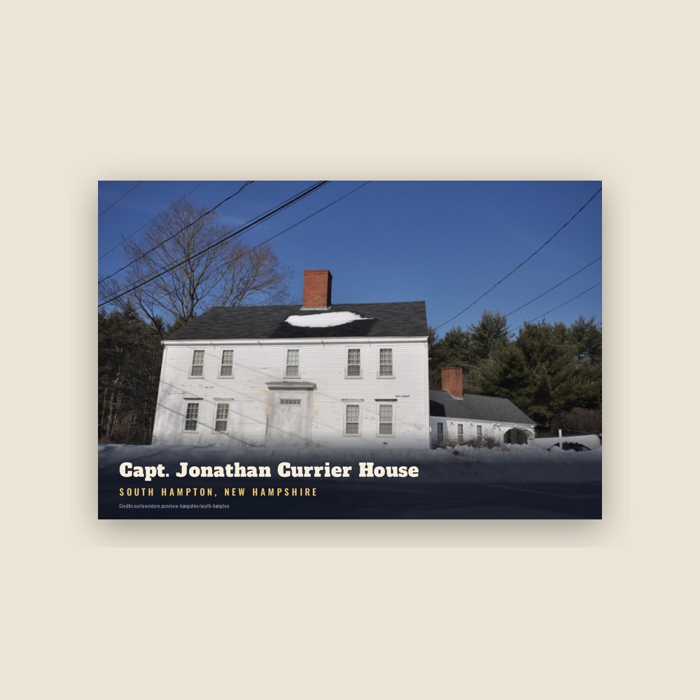 South Hampton Capt. Jonathan Currier House Postcard