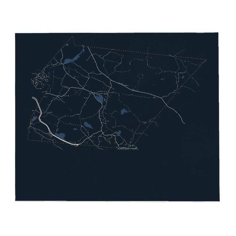 Springfield Street Map Throw Blanket