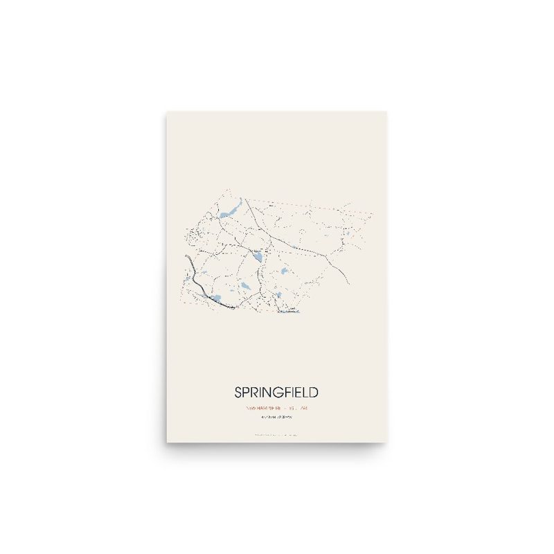 Springfield Street Map Poster · Linen