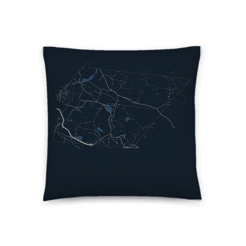 Springfield Map Throw Pillow