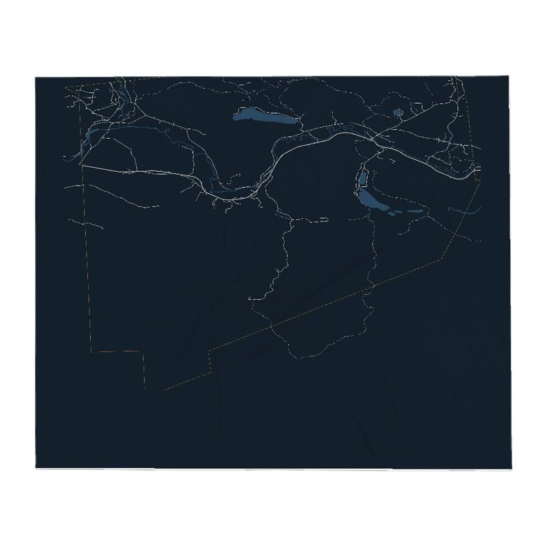 Stark Street Map Throw Blanket