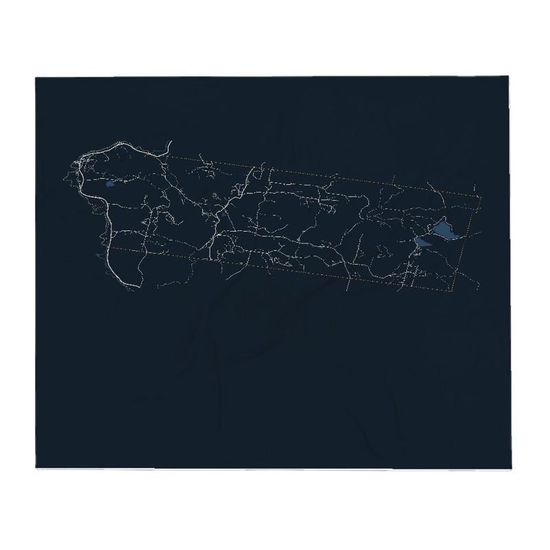 Stewartstown Street Map Throw Blanket