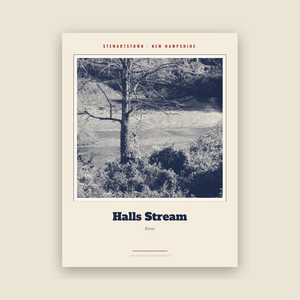 Stewartstown Halls Stream Landmark Print