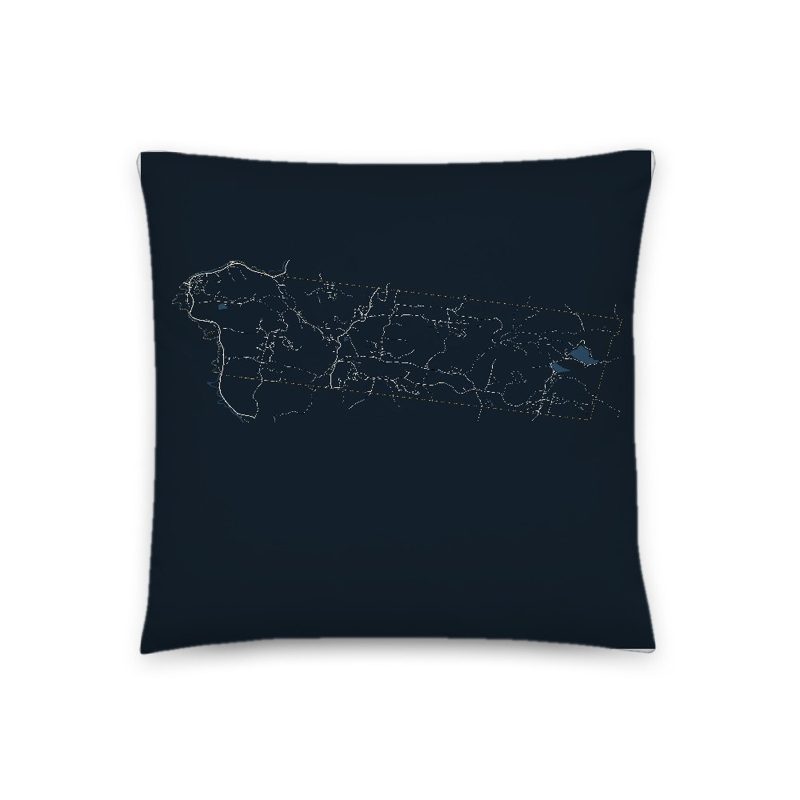 Stewartstown Map Throw Pillow