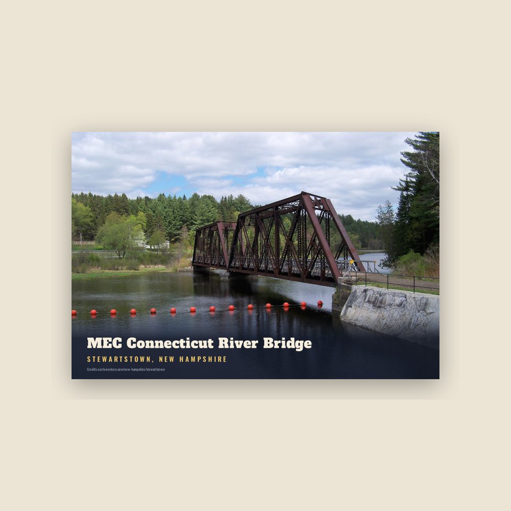 Stewartstown MEC Connecticut River Bridge Postcard
