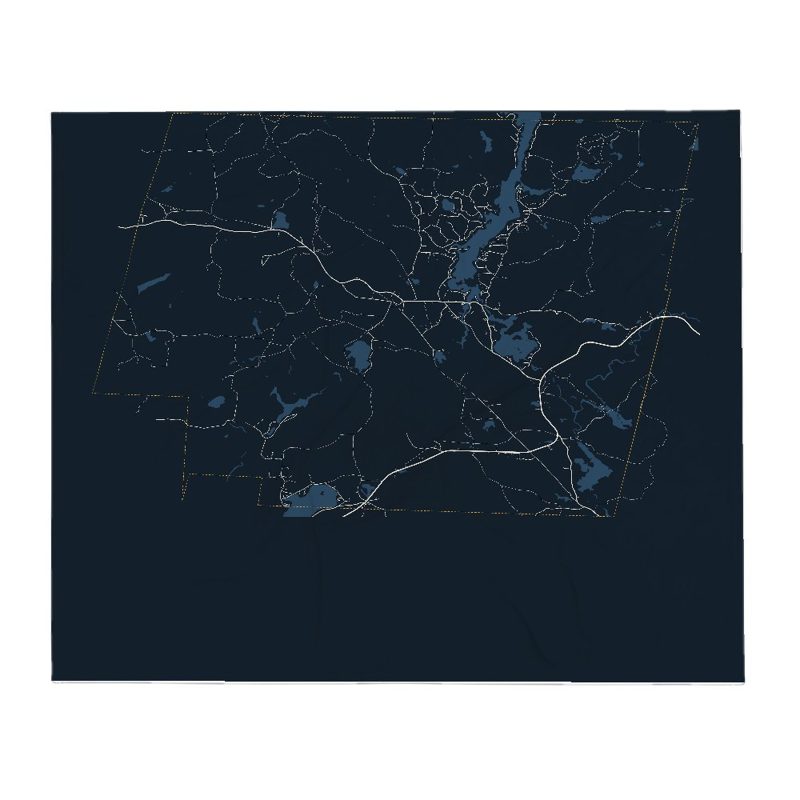 Stoddard Street Map Throw Blanket