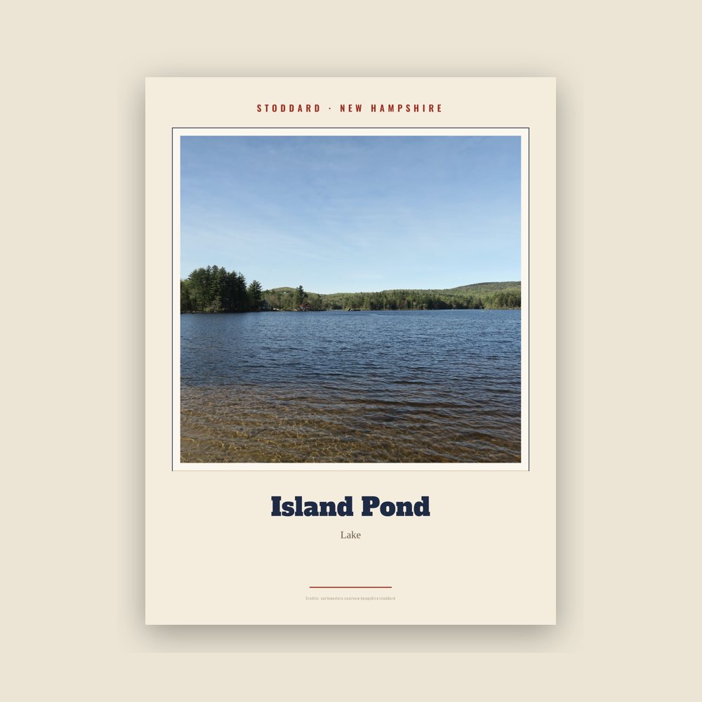 Stoddard Island Pond Landmark Print
