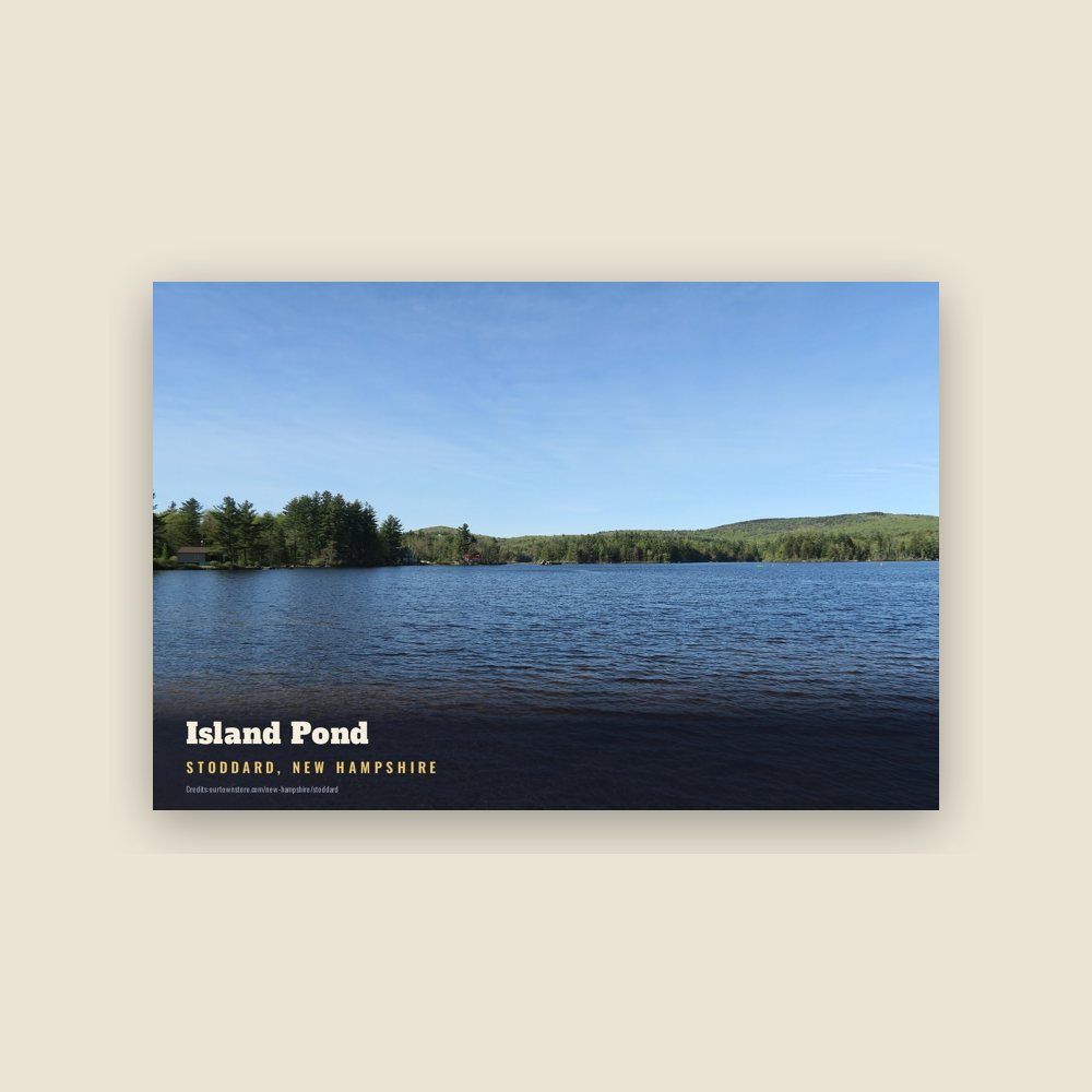 Stoddard Island Pond Postcard
