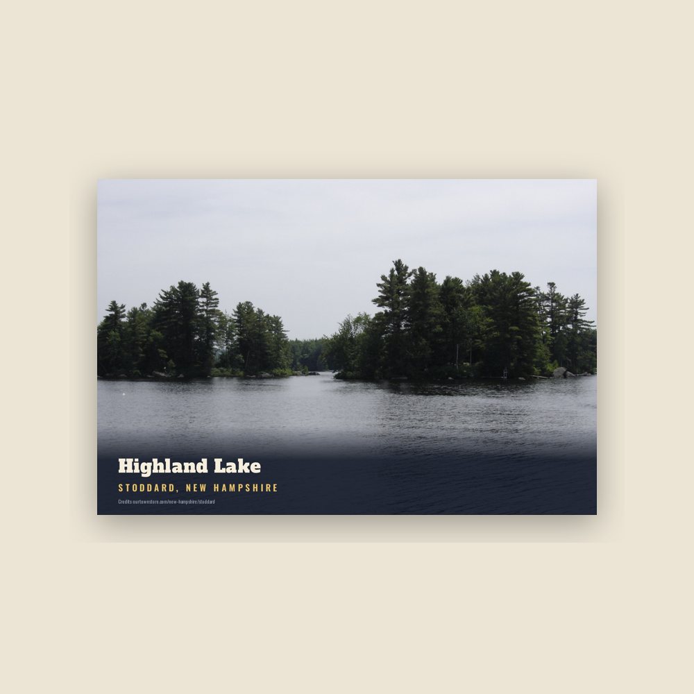 Stoddard Highland Lake Postcard