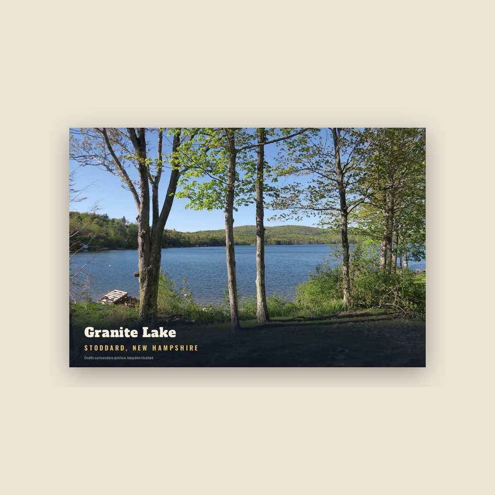 Stoddard Granite Lake Postcard