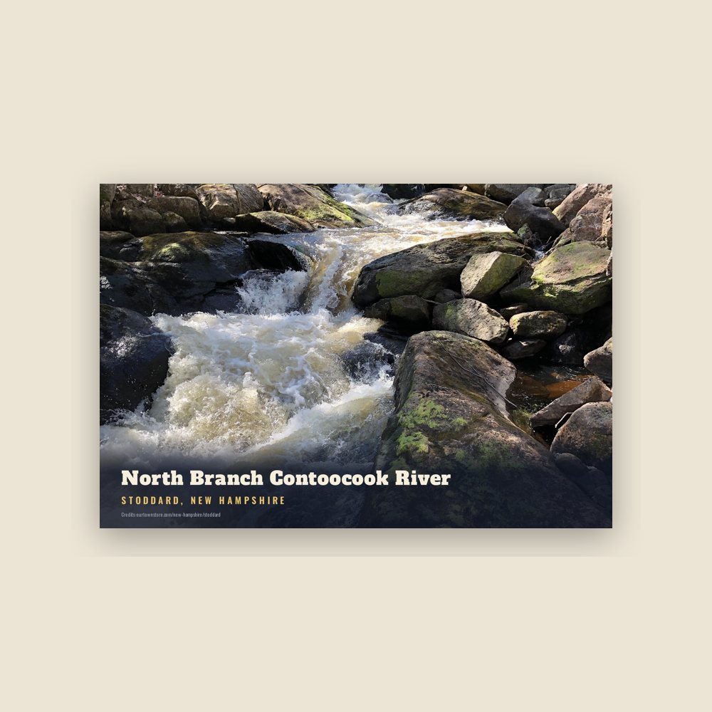 Stoddard North Branch Contoocook River Postcard