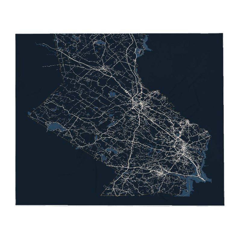 Strafford Street Map Throw Blanket