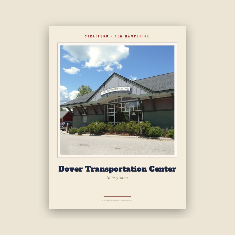 Strafford Dover Transportation Center Landmark Print