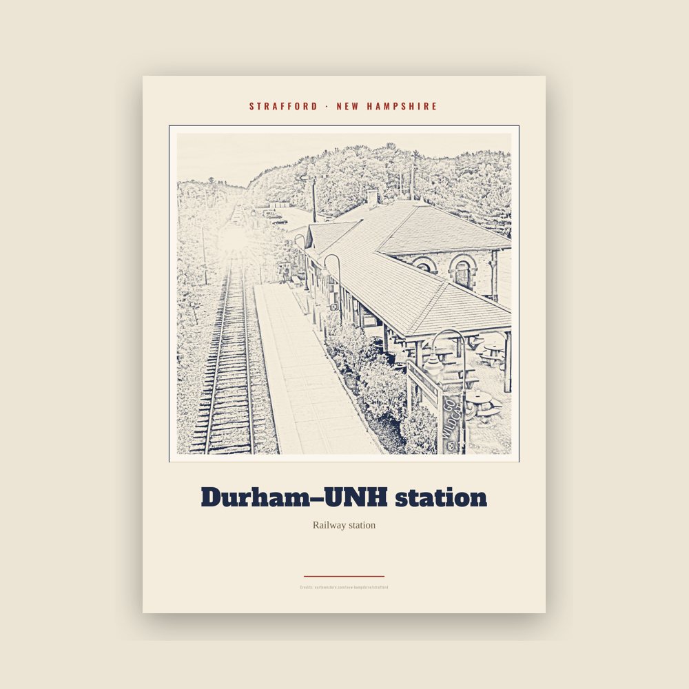 Strafford Durham–UNH station Landmark Print