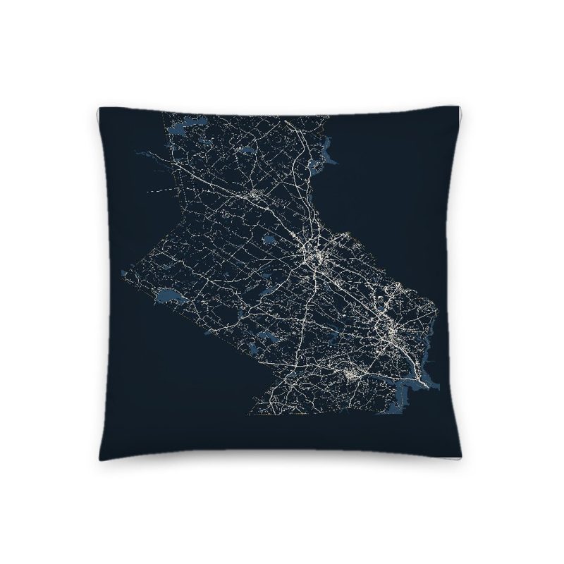 Strafford Map Throw Pillow