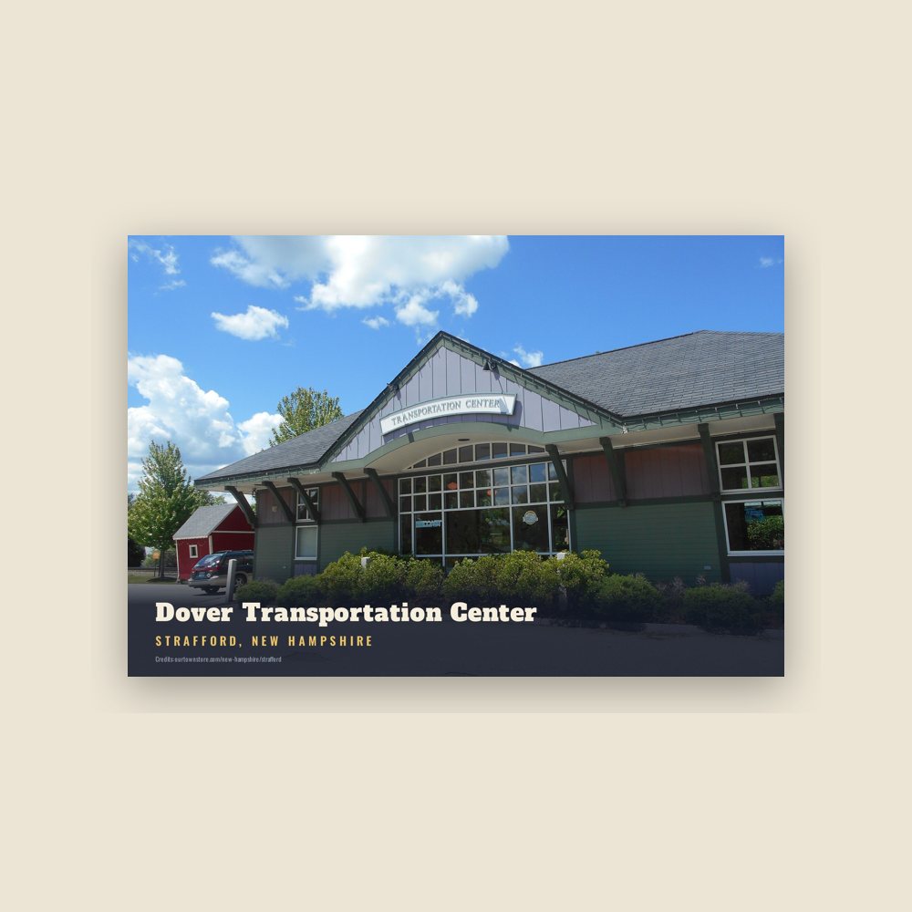 Strafford Dover Transportation Center Postcard