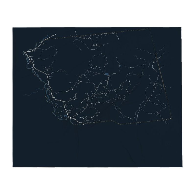 Stratford Street Map Throw Blanket