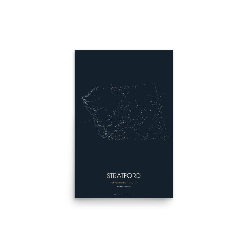 Stratford Street Map Poster · Midnight