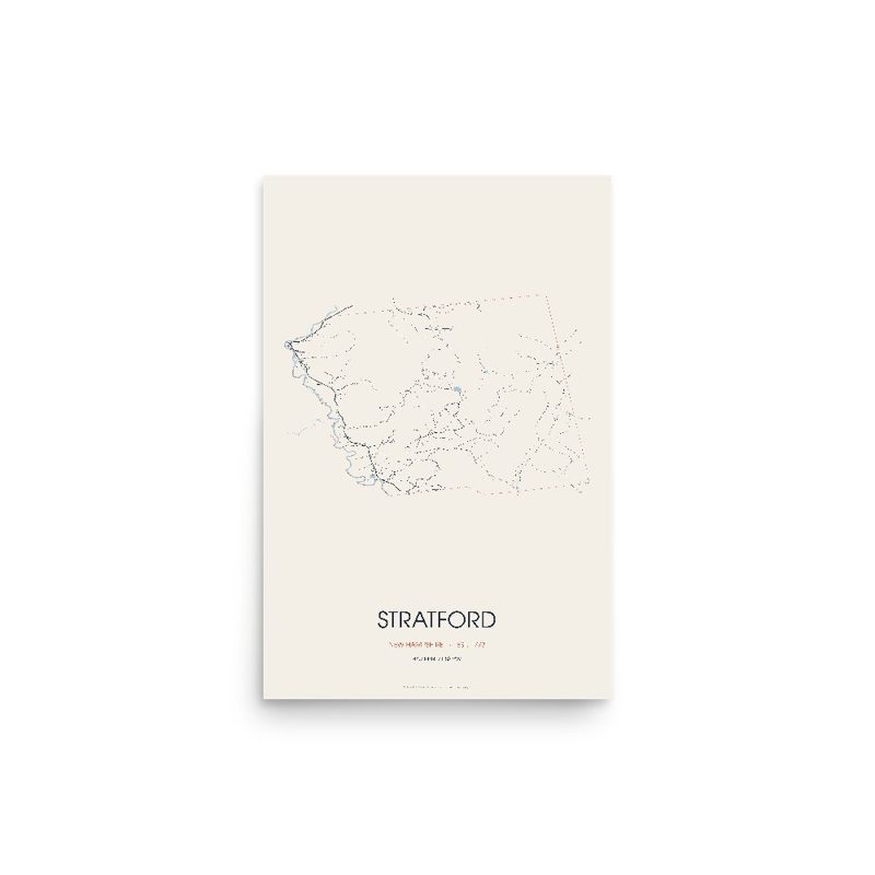 Stratford Street Map Poster · Linen
