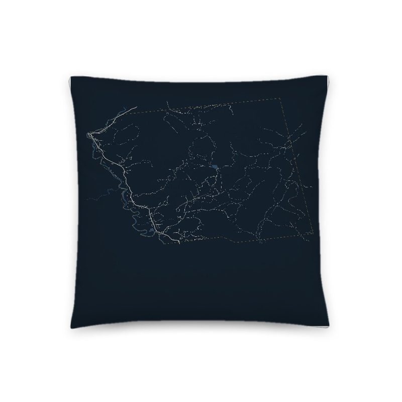 Stratford Map Throw Pillow