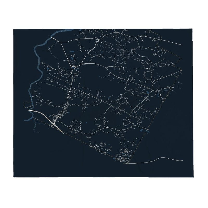 Stratham Street Map Throw Blanket