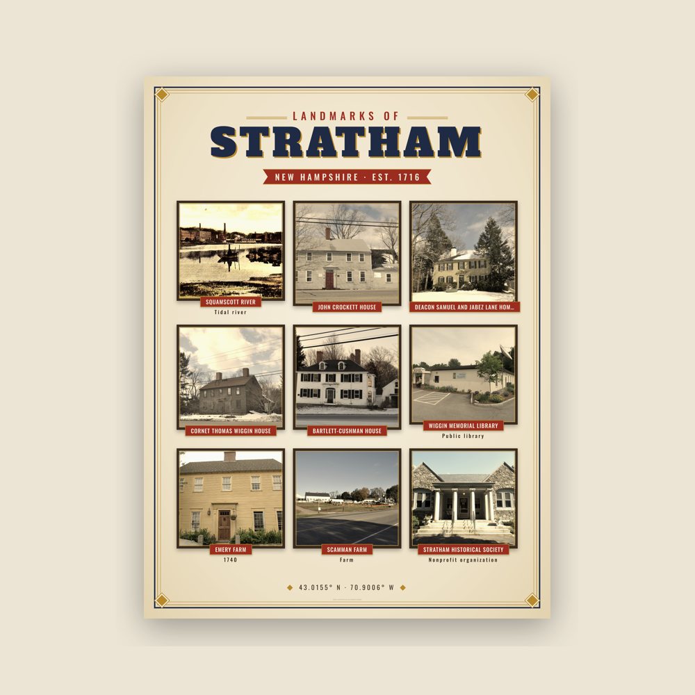 Stratham Landmarks Photo Poster