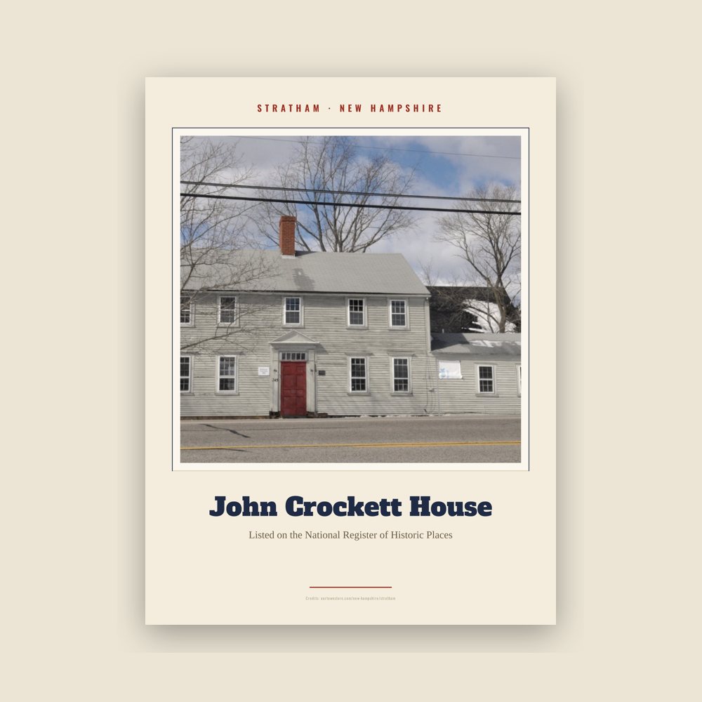 Stratham John Crockett House Landmark Print