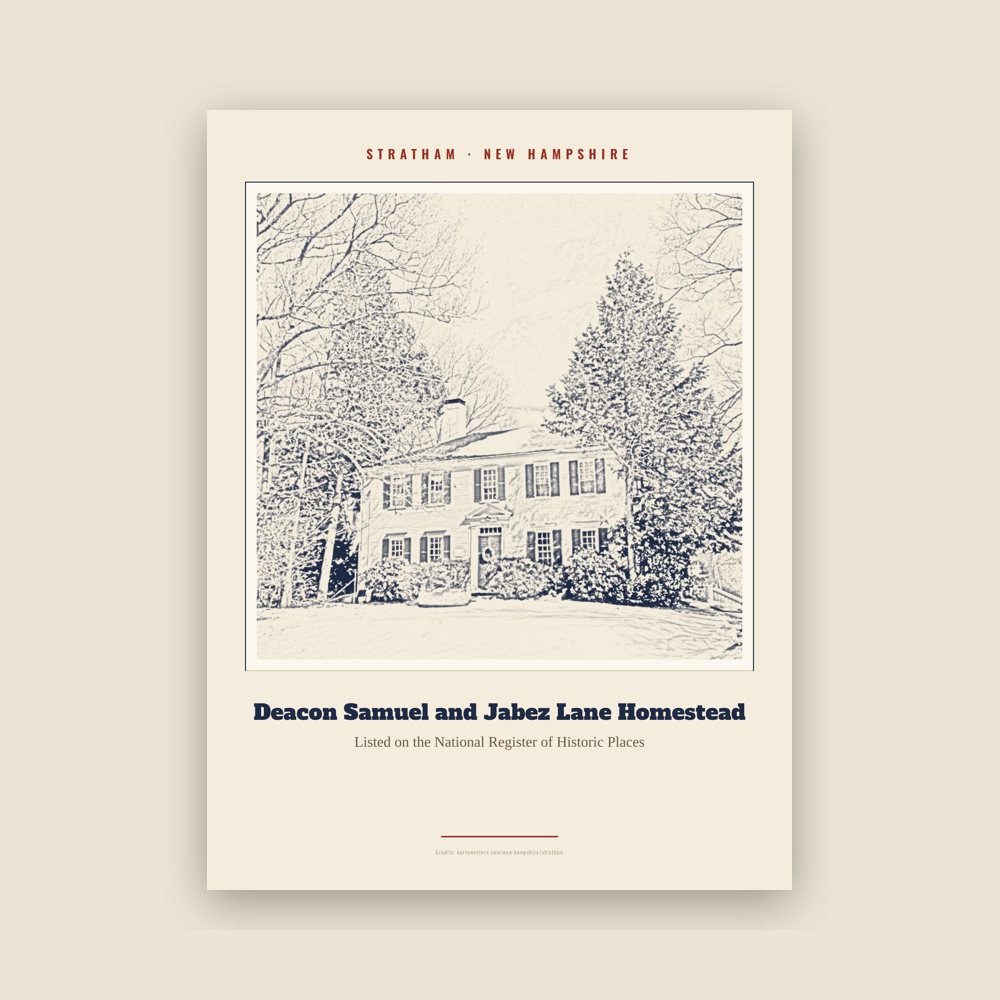 Stratham Deacon Samuel and Jabez Lane Homestead Landmark Print