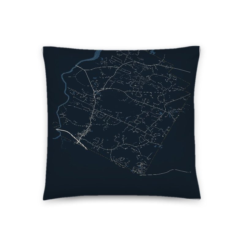 Stratham Map Throw Pillow