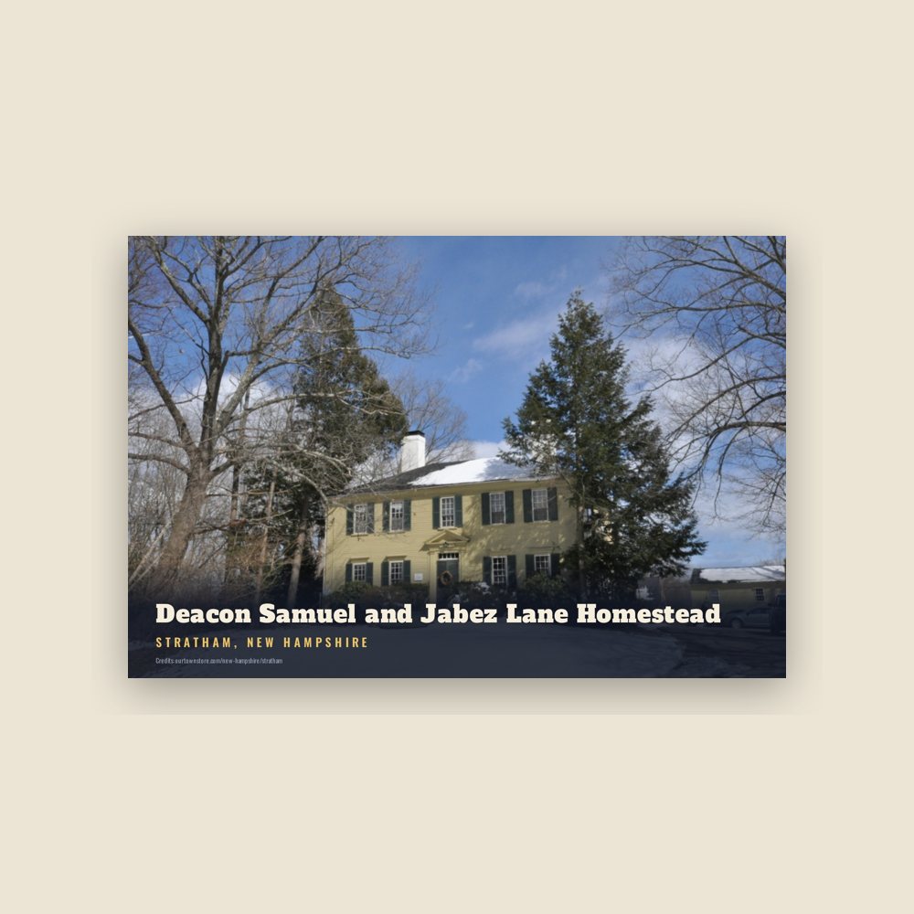 Stratham Deacon Samuel and Jabez Lane Homestead Postcard