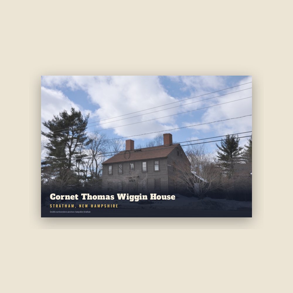 Stratham Cornet Thomas Wiggin House Postcard
