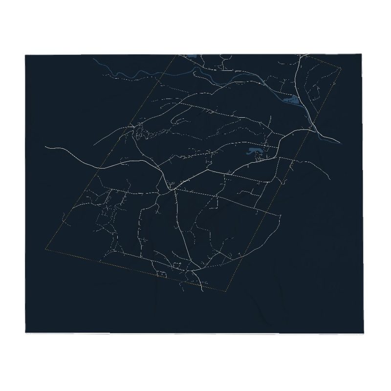 Sugar Hill Street Map Throw Blanket