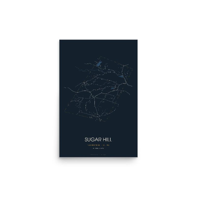 Sugar Hill Street Map Poster · Midnight