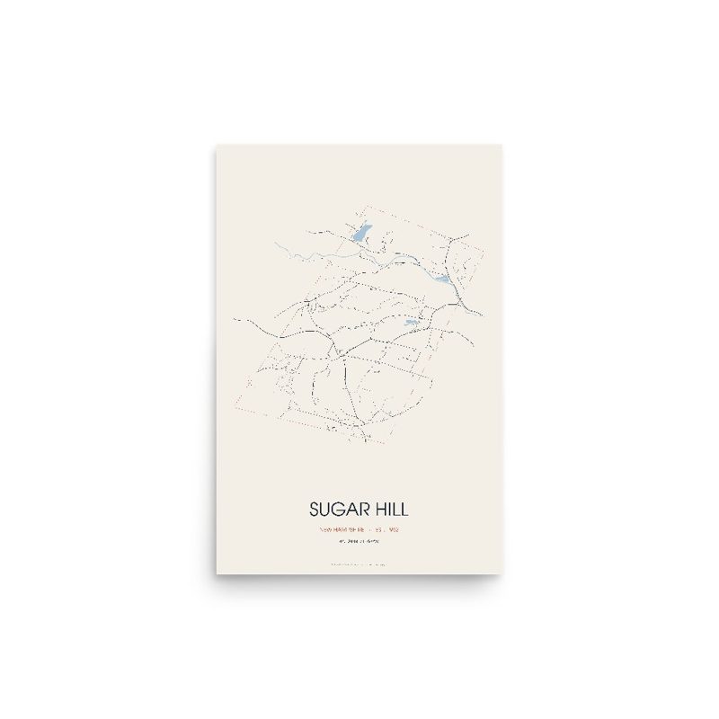 Sugar Hill Street Map Poster · Linen