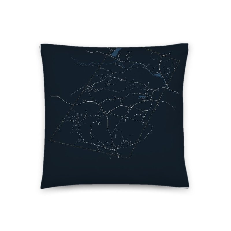 Sugar Hill Map Throw Pillow