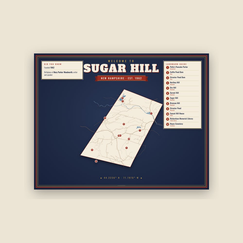 Sugar Hill Map Placemat