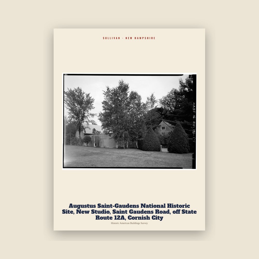 Sullivan Augustus Saint-Gaudens National Historic Site, New Studio, Saint Gaudens Road, off State Route 12A, Cornish City Archive Print