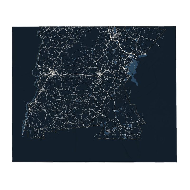 Sullivan Street Map Throw Blanket