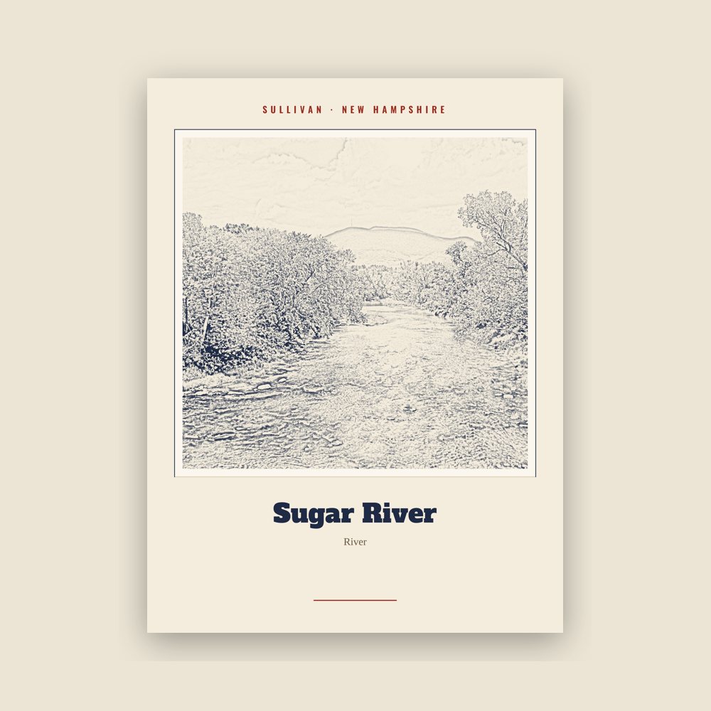 Sullivan Sugar River Landmark Print