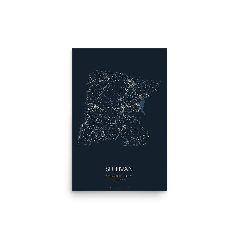 Sullivan Street Map Poster · Midnight