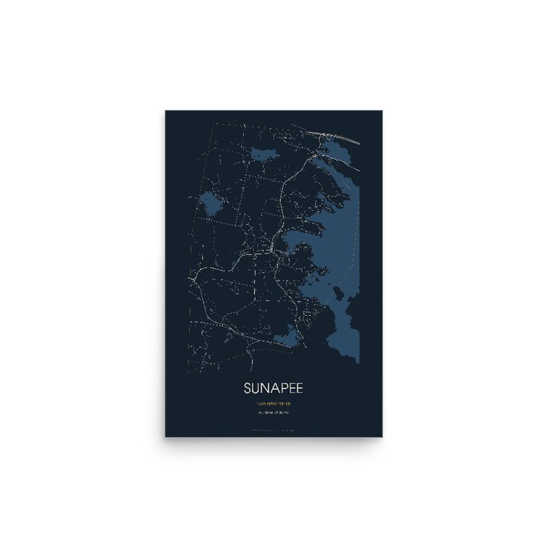 Sunapee Street Map Poster · Midnight