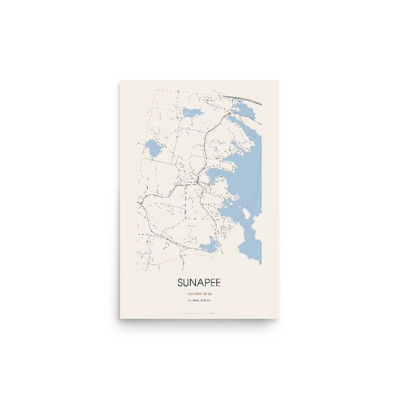 Sunapee Street Map Poster · Linen