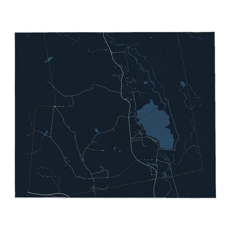 Surry Street Map Throw Blanket