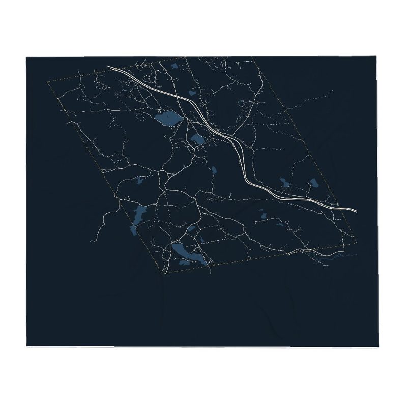 Sutton Street Map Throw Blanket