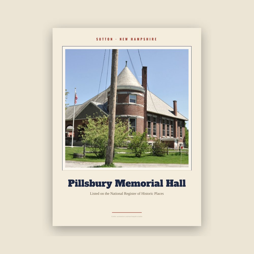 Sutton Pillsbury Memorial Hall Landmark Print