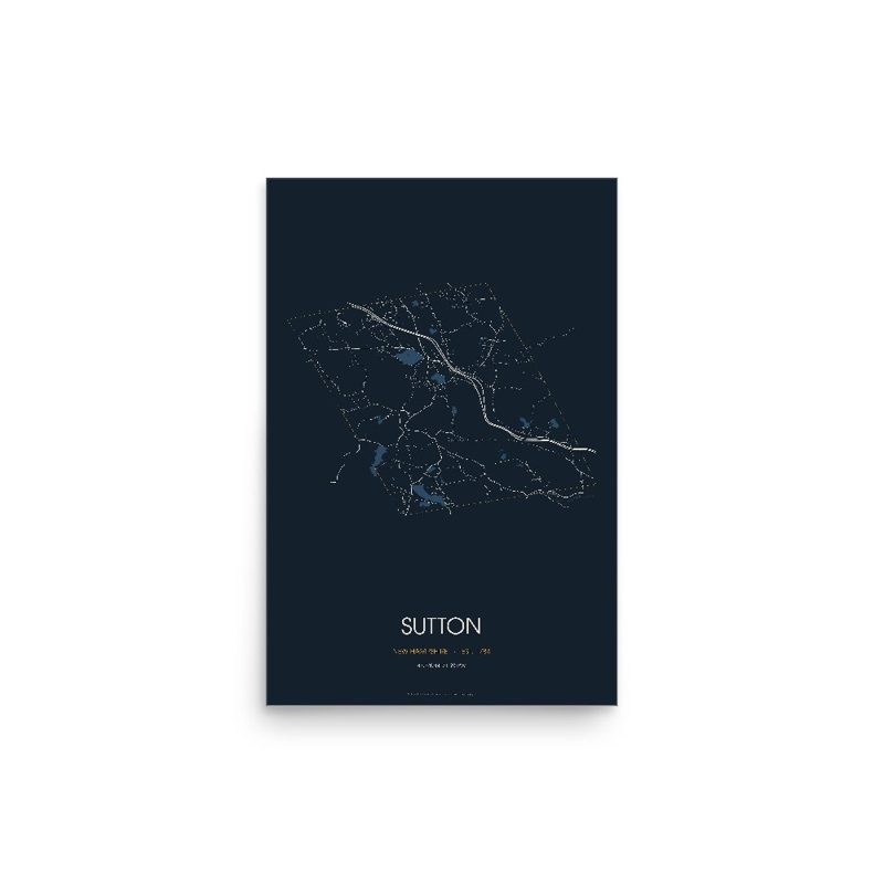 Sutton Street Map Poster · Midnight