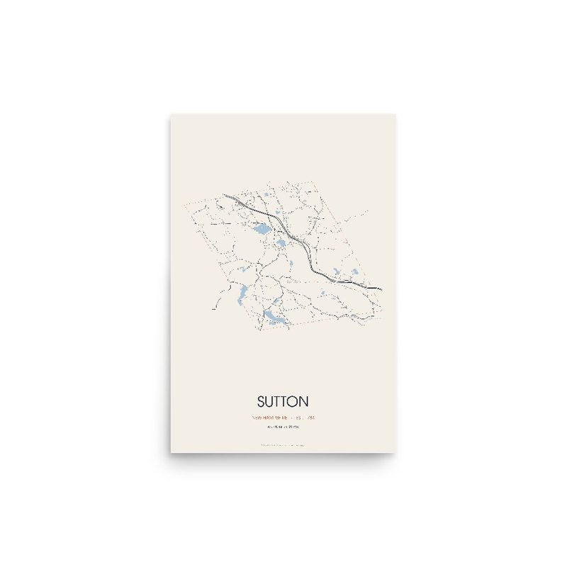 Sutton Street Map Poster · Linen