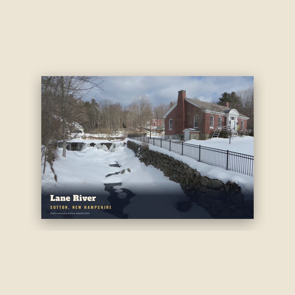 Sutton Lane River Postcard