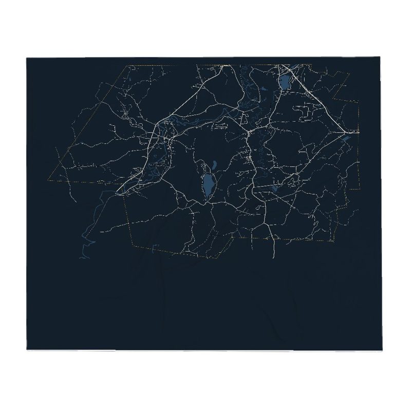 Swanzey Street Map Throw Blanket